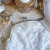 White bride's handbag closeup front